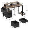 Computer Desk Modern with Power Outlets and Monitor Stands for Home Office 47in Wide-3irtyhousy - 4 of 4
