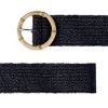 INSPIRE CHIC Women's Woven Stretchy Straw Rattan Round Buckle Elastic Boho Wide Waistband Belts 1 Pc - 2 of 4