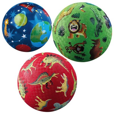 Crocodile Creek Colorful 4" and 7" Playground & Play Balls - Styles May Vary - Set of 3