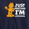Boys' - Garfield - Pretend I'm Listening Graphic Long Sleeve Fleece Sweatshirt - 2 of 4