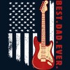 Adult Design By Humans Best Dad Ever Guitar and Flag By MINHMINH Sweatshirt - 2 of 2