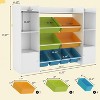 Kids Toy Organizer With 8 Removable Bins,2 Storage Cubbies & Bookshelf,Large Toy Box for Nursery, Bedroom, Classroom,Playroom - 2 of 4