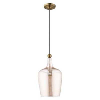 Antique Brass Champagne Glass Mini Pendant Light