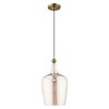 Livex Lighting Art Glass 1 - Light Pendant in  Antique Brass - 2 of 4