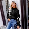 Women's Khaki/Black Long Sleeve Turtleneck Sweater - Cupshe - 2 of 4