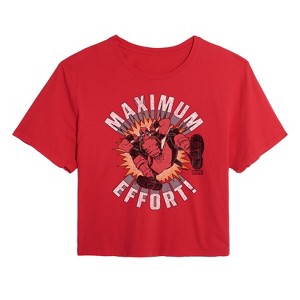 Women's - Marvel - Deadpool Maximum Effort Cropped Graphic T-Shirt - 1 of 4