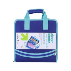 2" Ring Zipper Binder with Strap Blue - up & up™