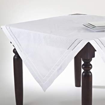 Saro Lifestyle Embroidered and Hemstitch Tablecloth
