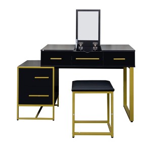 Bella Depot Makeup Vanity Set with Mirror and Dresser Table - 1 of 4
