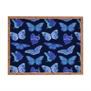 Jessica Molina Texas Butterflies Blue on Navy Rectangular Tray - Deny Designs - 1 of 2