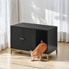 Litter Box Enclosure, Modern Cat Litter Box Furniture Hidden, with Scratching Mat, Cat House, Side End Table, 31.5 x 19.7 x 21.7 Inches - 2 of 4