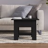 vidaXL Black Square Coffee Table - Engineered Wood Mid-Century Modern End Table with Storage Shelf for Living Room, 21.7"x21.7"x16.5" - 2 of 4