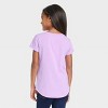 Girls' Marvel Black Panther Short Sleeve Graphic T-Shirt - Purple - 3 of 3