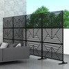 47-inches W x 72-inches H Black Galvanized Sheet Screen Outdoor and lndoor Divider for Balcony Patio Garden Room Divider (Mountain Type) - 4 of 4