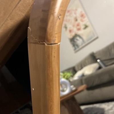 24" X 34" Wood Arch Decorative Wall Mirror Natural - Threshold ...