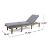 Acacia Wood Patio Chaise Lounge with Water-Resistant Cushion, Outdoor Furniture, Chaise Lounges Outdoor Chairs for Outside -Christopher Knight Home - 3 of 4
