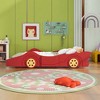 Full Size Race Car-Shaped Platform Bed with Wheels - 2 of 4