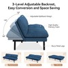 Dyonery Convertible Futon Sofa Bed with Detachable Cushion & Adjustable Backrest ,Folding Memory Foam Folding Loveseat Sleeper for LivingRoom - 4 of 4