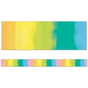 Happily Ever Elementary Creatively Inspired Watercolor Straight Borders, 36 Feet (Pack of 6) - 1 of 1