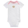 Gerber Baby Girls' Short Sleeve Onesies Bodysuits, 8-pack, Castle, Newborn - 3 of 4