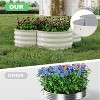 2 Pack Galvanized Raised Garden Bed, 4x4x1ft Coated Metal Planter Box with Floral Edge, Rust-Resistant for Vegetables Flowers Herbs - 3 of 4