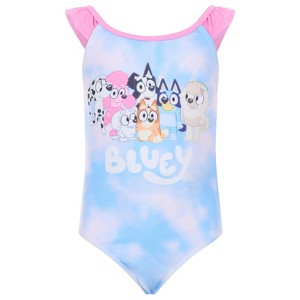 Bluey Girls One Piece Bathing Suit Little Kid to Big Kid Sizes (18 Months - 10-12) - 1 of 4