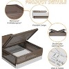 Tree City Under Bed Storage Bins with Wheels ¨C Foldable, Stackable Organizer for Clothes, Shoes, Bedding & More (Brown, 1-Pack) - 3 of 4