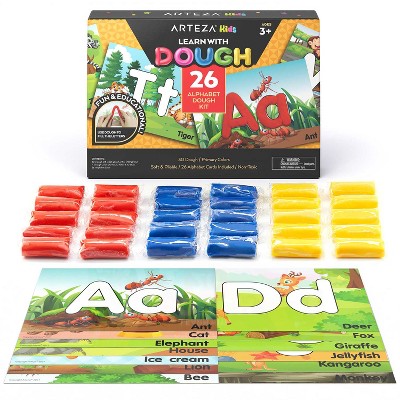 Arteza Kids Alphabet Learn By Dough Kit - 43 Pieces (ARTZ-4357)