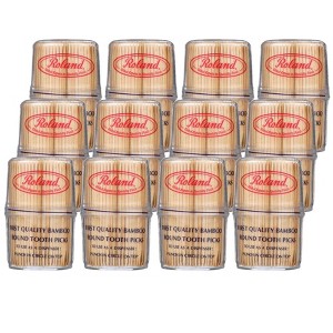 Roland Round Bamboo Toothpicks - Case of 12/300 ct - 1 of 4