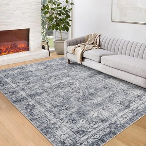 Vintage Washable Rugs Living Room,Short Pile Area Carpet for Outdoor - 1 of 4