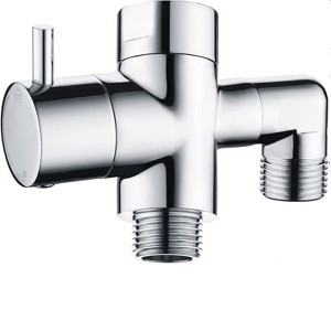 BRIGHT SHOWERS Brass Shower Arm Diverter Valve, 3-Way Shower Head Diverter Valve - 1 of 4