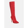 Tinkles Embossed High Heeled Calf Boots Women - 2 of 4