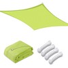 Yescom 12x12 Ft 97% UV Block Square Sun Shade Sail HDPE Canopy Patio Garden Pool Yard Green - 3 of 4