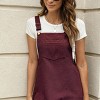 Women's Corduroy Square Neck Mini Overall Dress - Cupshe - 3 of 4
