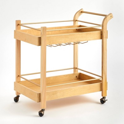 Buylateral Butler Bar Cart with Locking Casters