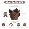 Unique Bargains Greaseproof Oven Safe Cupcake Liner Tulip Baking Cups 150 Pcs - 2 of 4