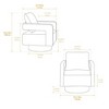NicBex Swivel Accent Chair with Removable Back Cushion,Club Chair with Open Back,Arm Chair for Bedroom,Reading Room - 3 of 4