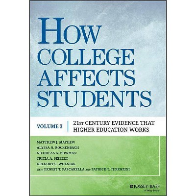 How College Affects Students - by  Matthew J Mayhew & Alyssa N Rockenbach & Nicholas A Bowman & Tricia A D Seifert & Gregory C Wolniak (Paperback)