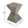 Modern Concrete Side Table with Twisted Hourglass Shape, Hand-Painted Finish and Lightweight Durable Structure-The Pop Home - 4 of 4