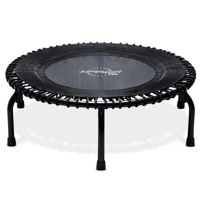 JumpSport 350 PRO Indoor Heavy Duty Lightweight Round Fitness Trampoline with Videos, Secure Arched Legs, and Quiet, Safe Bounce