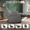 SEVOBAL 27.4" Oversize Lift Recliner Chair Sofa Massage Heat Large Wide Chair Ports Cup Holders Side Pockets Elderly Big Tall, Gray, 29"*39.8"*41" - 3 of 4