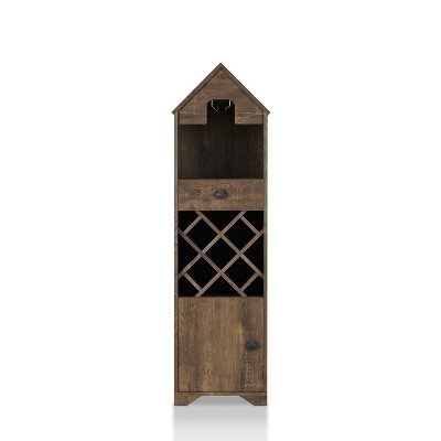 Nellda Wine Rack Reclaimed Oak - miBasics