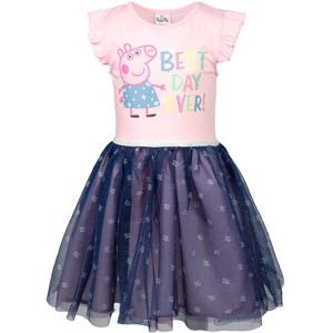 Peppa Pig Girls Short Sleeve Dress Toddler to Little Kid - 1 of 4
