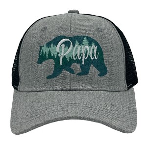 Papa Bear Hat Funny Fathers Day Gift Graphic Cap - Crazy Dog - 1 of 4