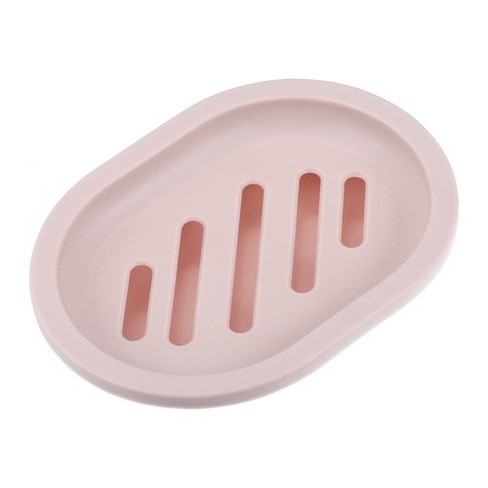 Unique Bargains Plastic Soap Dish Keep Soap Dry Soap Cleaning Storage Drill  Free Soap Holder For Home Bathroom Kitchen 1 Pc Pink : Target