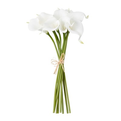 Saro Lifestyle 14" Calla Lily Floral Bunch (Set of 12)