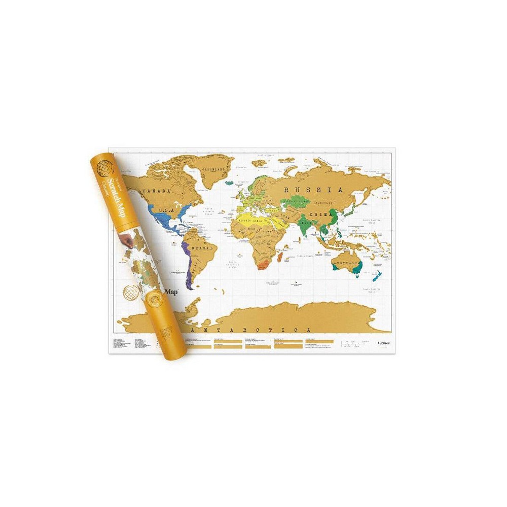 White Scratch Off Map