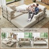 78.7" King Size Convertible Sleeper Sofa Bed With 3 Pillows, High Resilience Memory Foam Removable Folding Sofa Couch, Perfect for Bedroom Living Room - 2 of 4