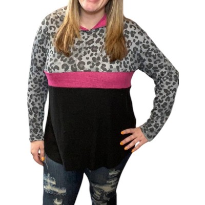 Women's Snow Leopard Hoodie - honeyme