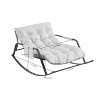 Rocking Chair with Extra-Wide Technical leather Upholstered, Gliding Chair Reclining Chair, Modern Accent Chair for Living Room Nursery Bedroom - 2 of 4